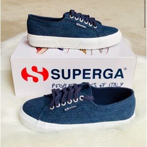 SUPERGA Denim Lace Up Sneakers - 2750 BNIB *LIMITED EDITION*